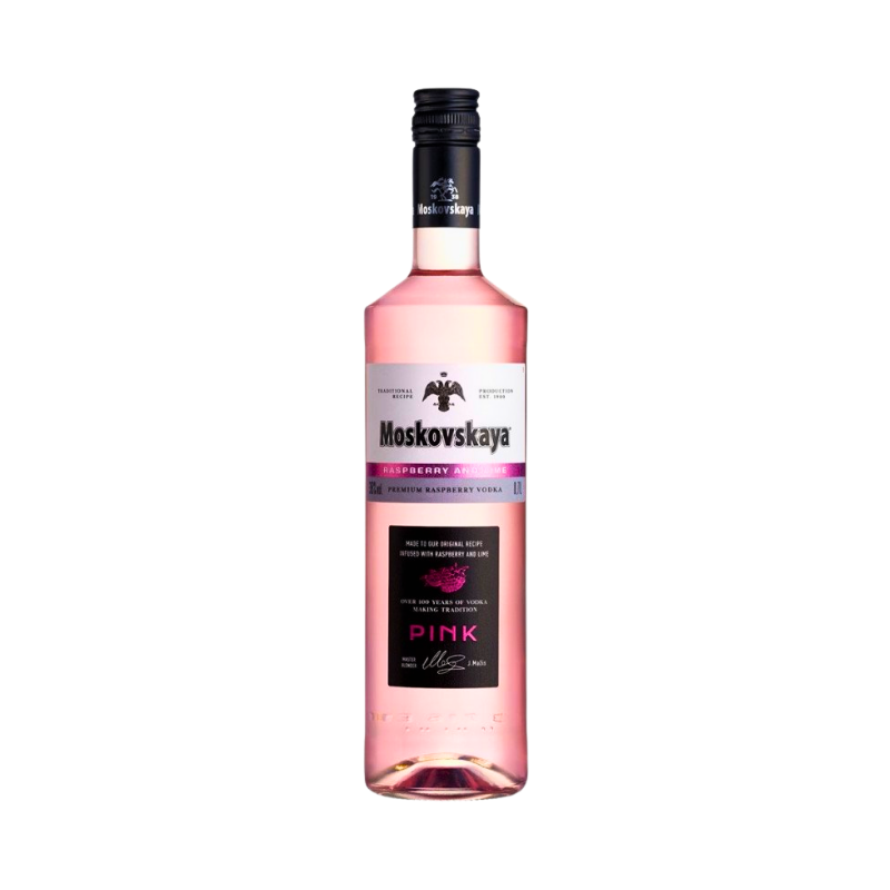 Moskovskaya Pink Raspberry Lime Vodka 70cl 1 Moskovskaya Pink Raspberry Lime Vodka 70cl